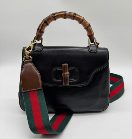 Gucci bamboo top handle vintage handbag