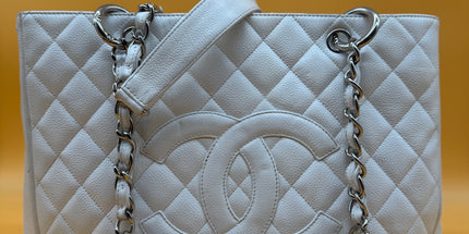 Chanel grand shopping tote caviar leather shoulder bag