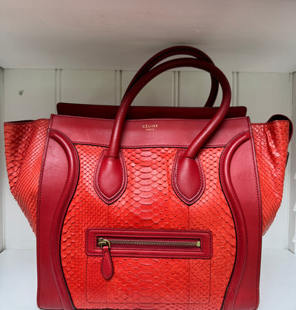 Céline phyton leather Luggage Tote 