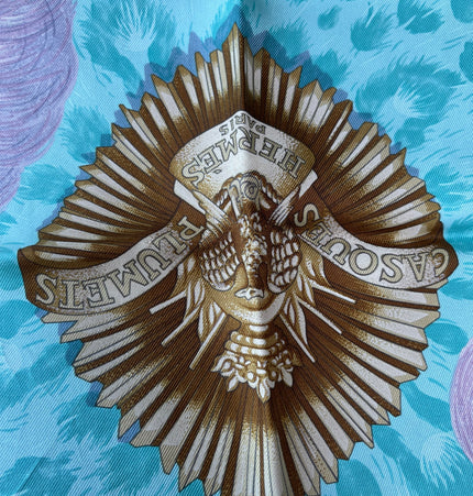 Hermes Casques Et Plumets silk scarf