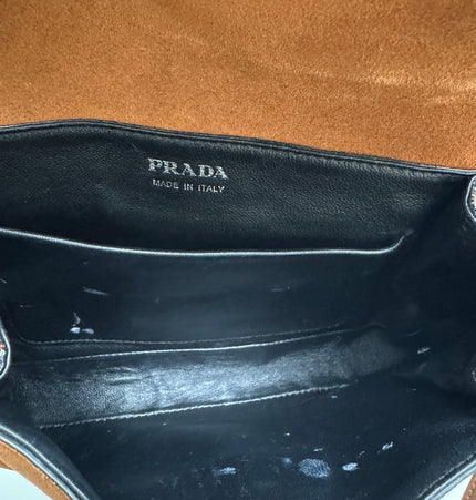Prada sidonie crossbody suede bag