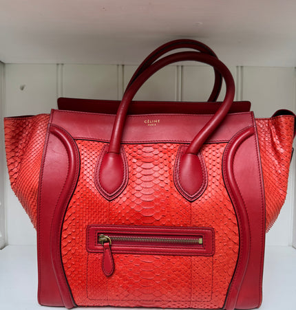 Céline phyton leather Luggage Tote 