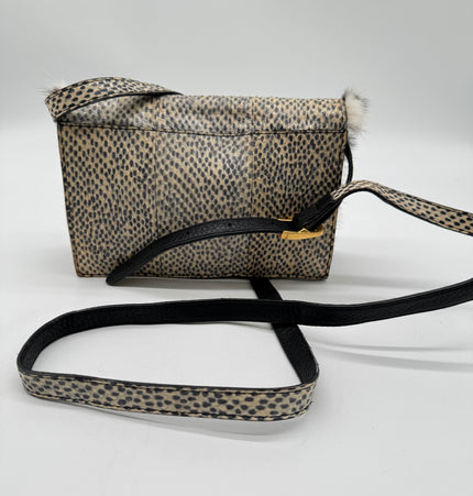 Fendi water snake skin and fur bag