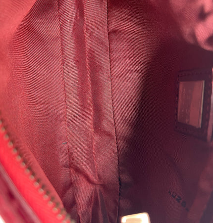 Sac bandoulière Fendi rouge mini en tissu