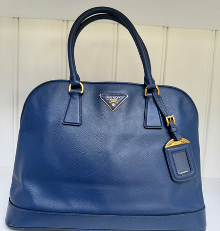 Prada saffiano top zipper handbag