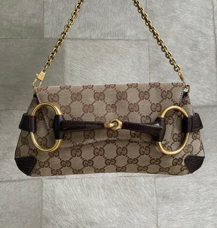 Gucci horse bit shoulder bag