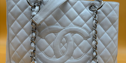 Chanel grand shopping tote caviar leather shoulder bag