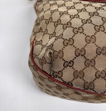 Gucci horsebit large cloth shoulder bag