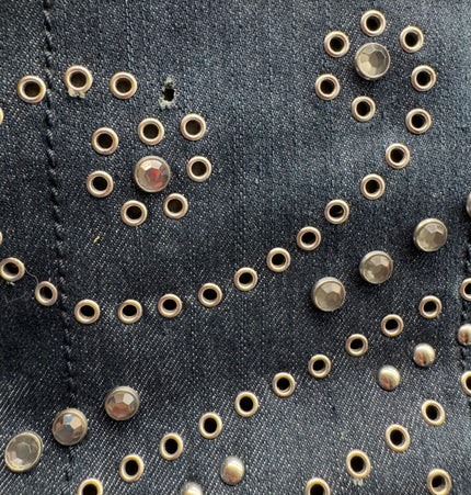 Prada denim studded Canada handbag