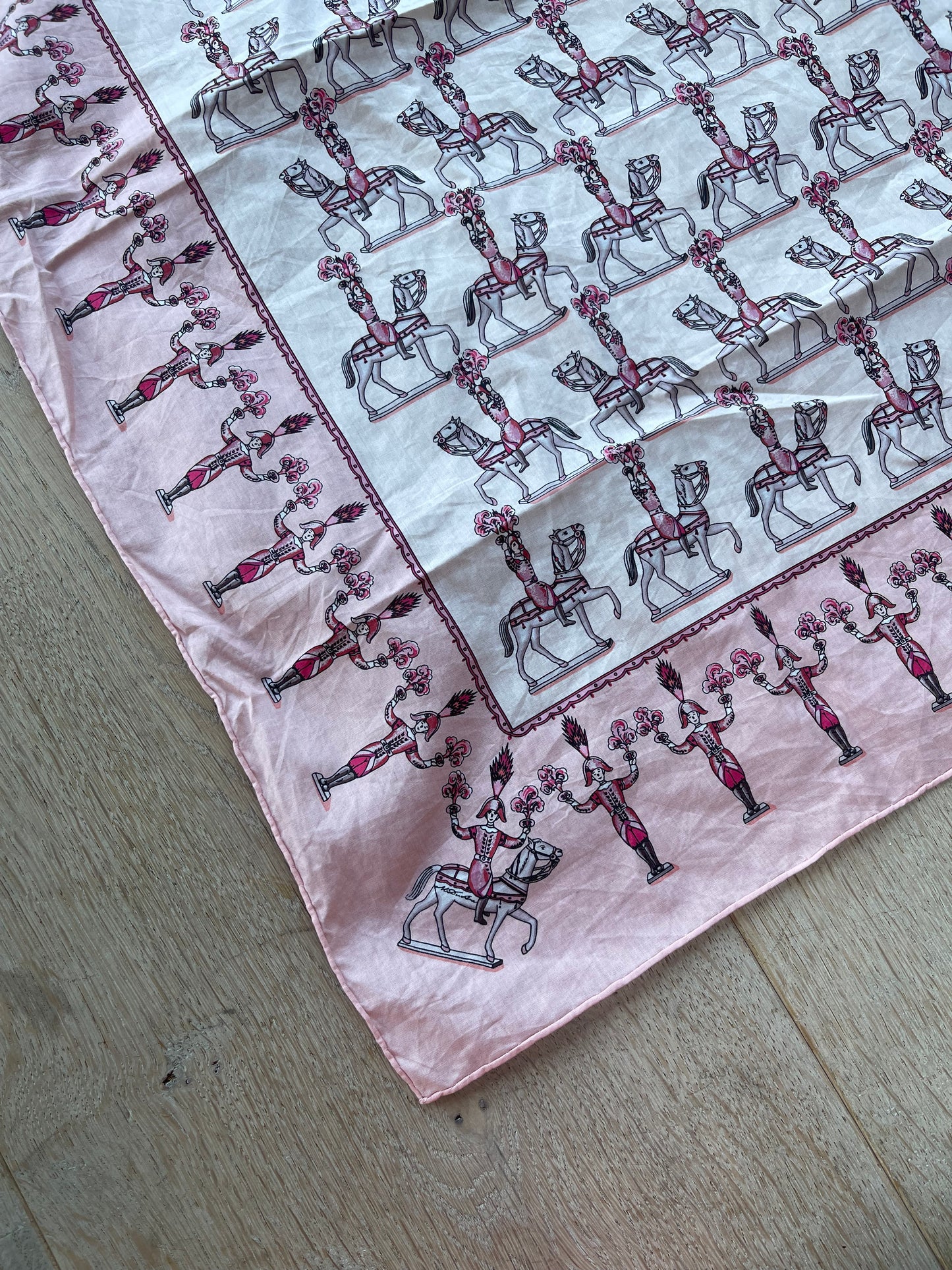 Hermes Les Artificiers cotton scarf 55