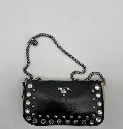 PRADA mini saffiano leather shoulder bag