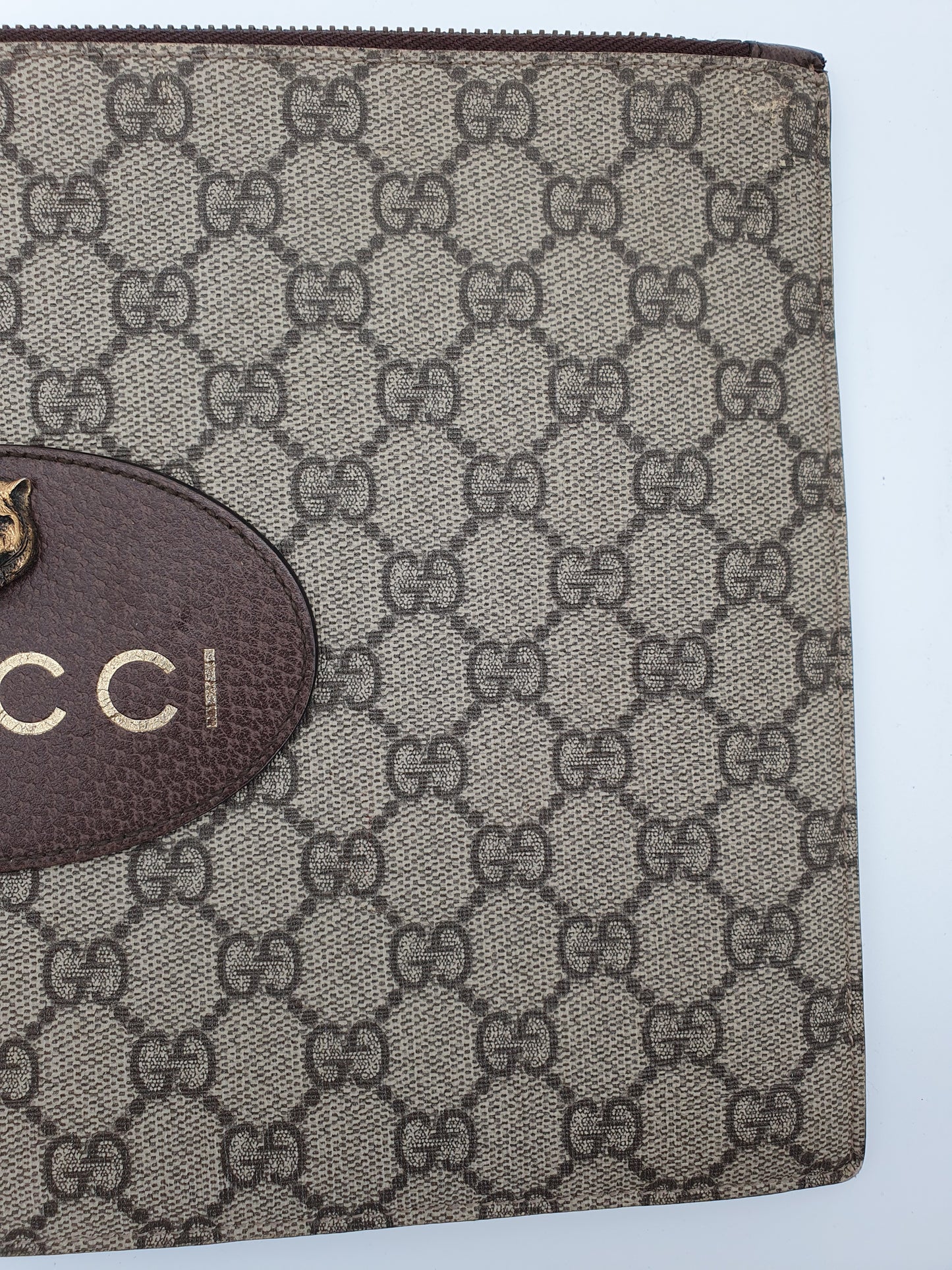 Gucci neo gg monogram animalier clutch bag