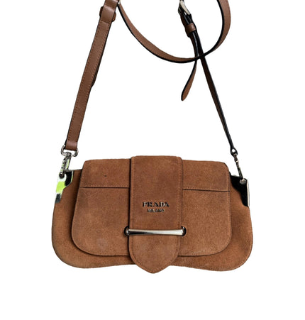 Prada sidonie crossbody suede bag