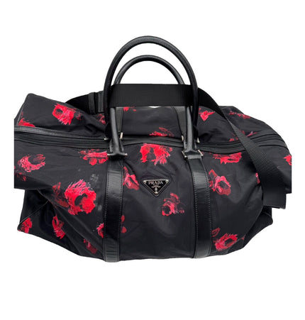 Prada light weight Floral travel bag