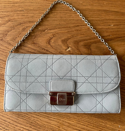 Dior cannage stitched diorling rendezvous chain wallet