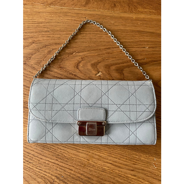 Dior cannage stitched diorling rendezvous chain wallet