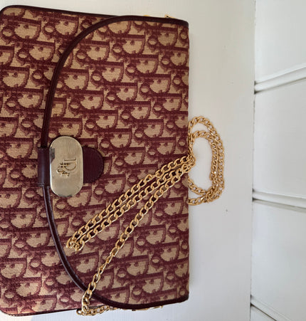 Dior vintage monogram denim clutch bag