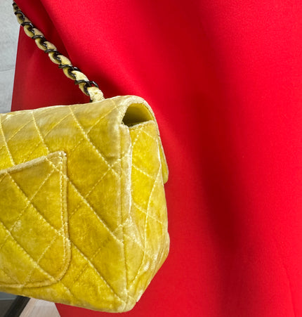 Chanel  classique/timeless velvet crossbody bag