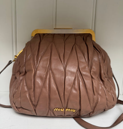 Miu Miu kiss lock crossbody bag