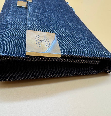 Chanel east west chocolate bar shoulder bag