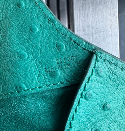 Loewe ostrich leather evening clutch bag