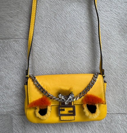 Fendi mini baguette monster bag