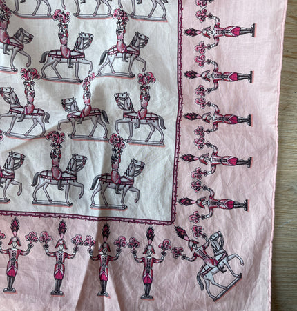 Hermes Les Artificiers cotton scarf 55