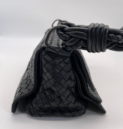 Bottega veneta woven handle leather shoulder bag