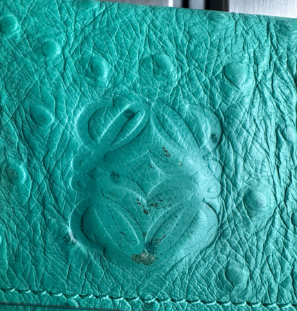 Loewe ostrich leather evening clutch bag