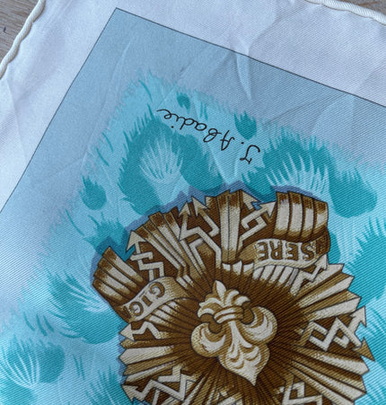 Hermes Casques Et Plumets silk scarf