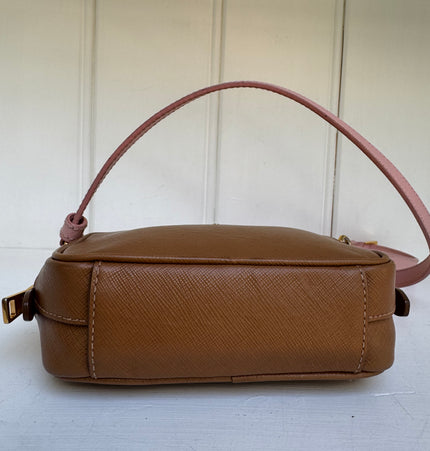Prada saffiano mini crossbody bag