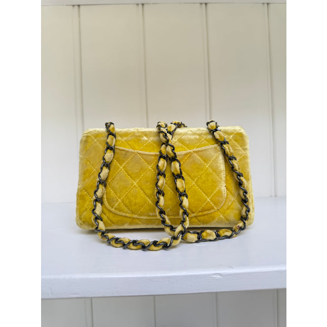 Chanel  classique/timeless velvet crossbody bag