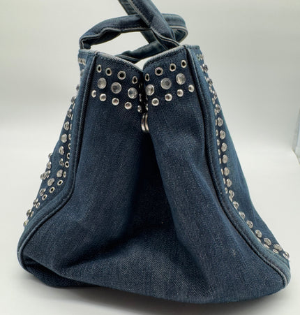 Prada denim studded Canada handbag