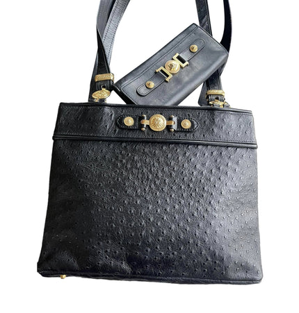 Versace medusa head shoulder bag with wallet