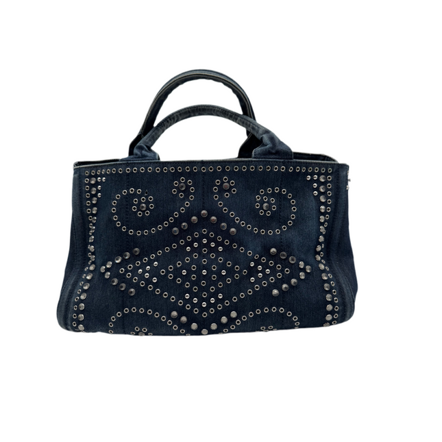 Prada denim studded Canada handbag