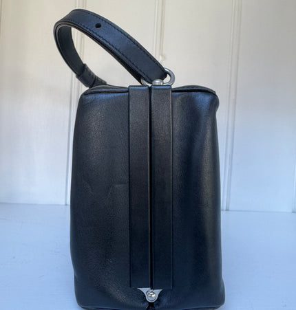 Prada top handle kiss lock handbag