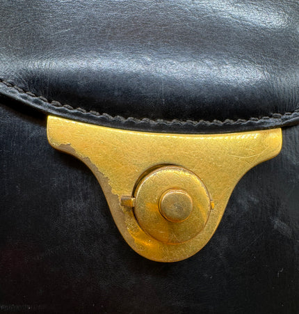 Sac à main vintage en cuir HERMÈS