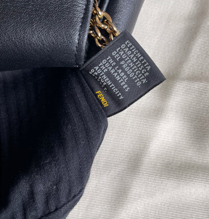 Fendi baguette leather crossbody/shoulder bag