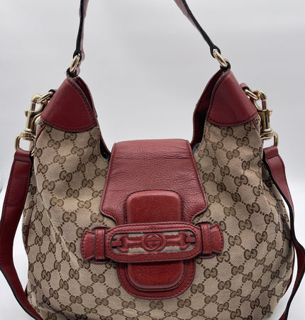 Gucci horsebit large cloth shoulder bag