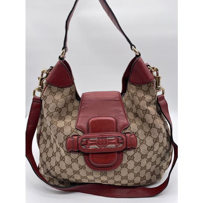 Gucci horsebit large cloth shoulder bag