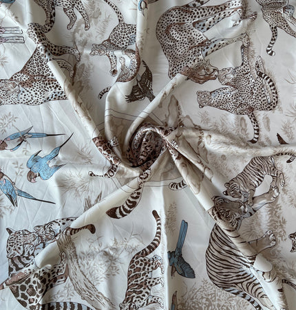 Hermes tendresse feline silk scarf