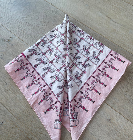 Hermes Les Artificiers cotton scarf 55