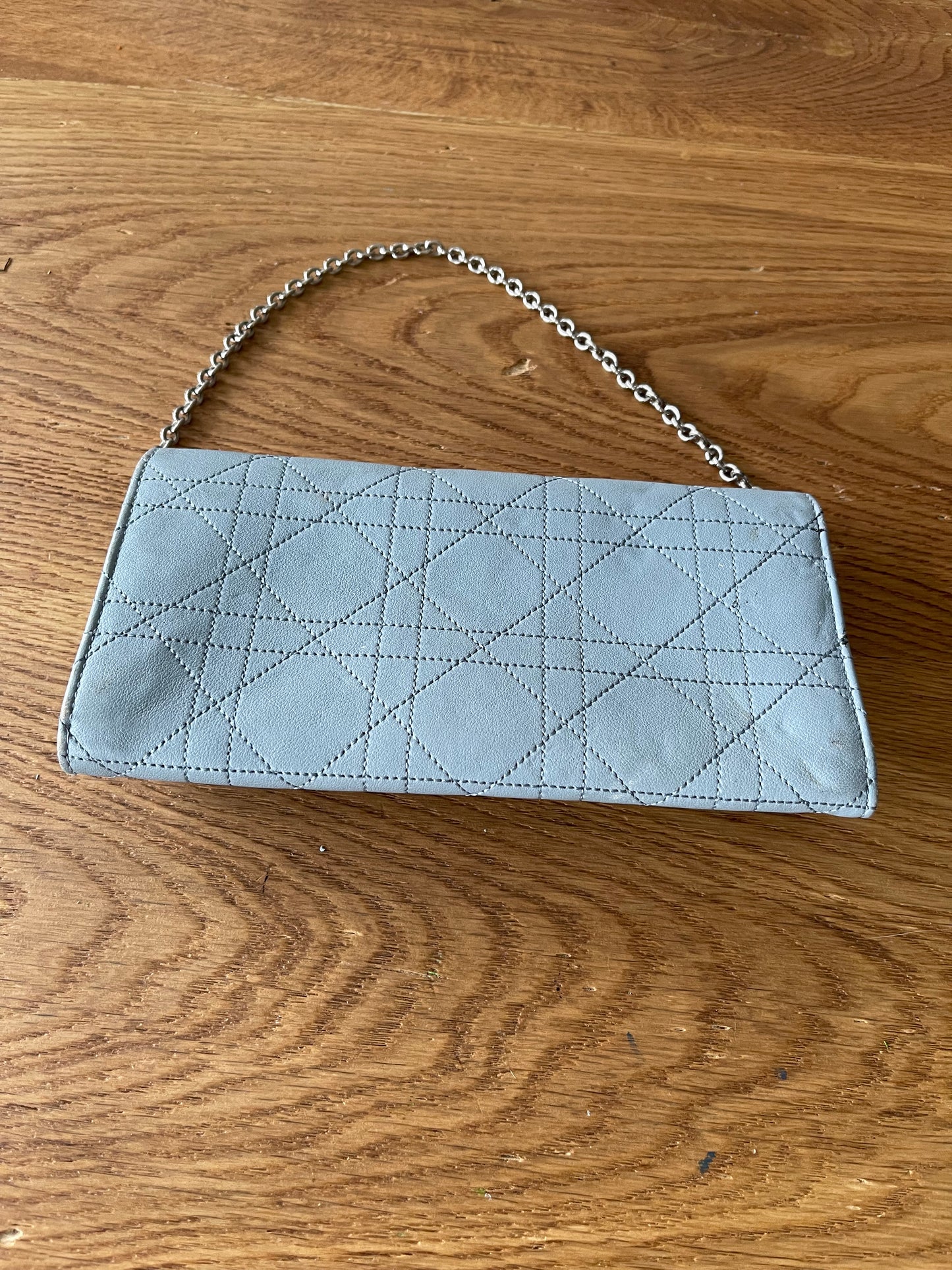 Dior cannage stitched diorling rendezvous chain wallet