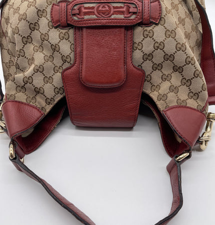 Gucci horsebit large cloth shoulder bag