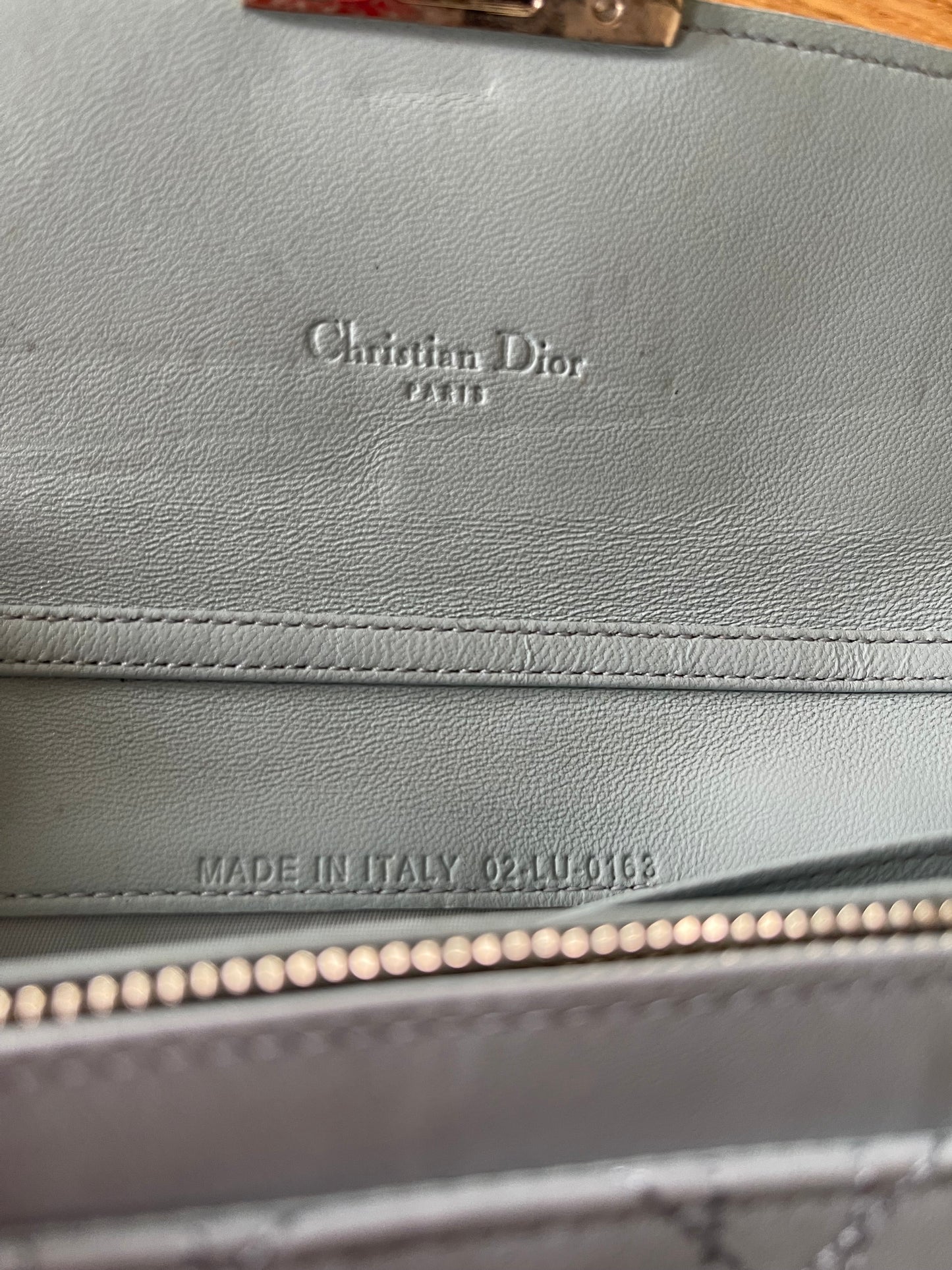 Dior cannage stitched diorling rendezvous chain wallet