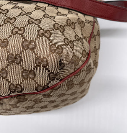 Gucci horsebit large cloth shoulder bag