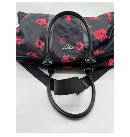 Prada light weight Floral travel bag