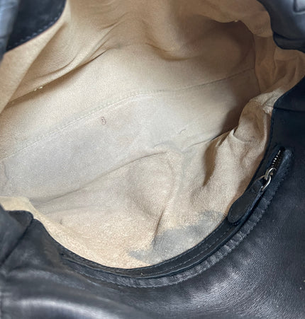 Bottega veneta woven handle leather shoulder bag