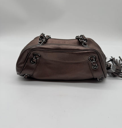 Chanel metallic shoulder bag