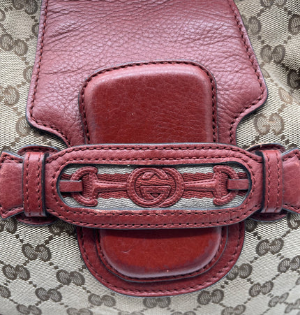 Gucci horsebit large cloth shoulder bag